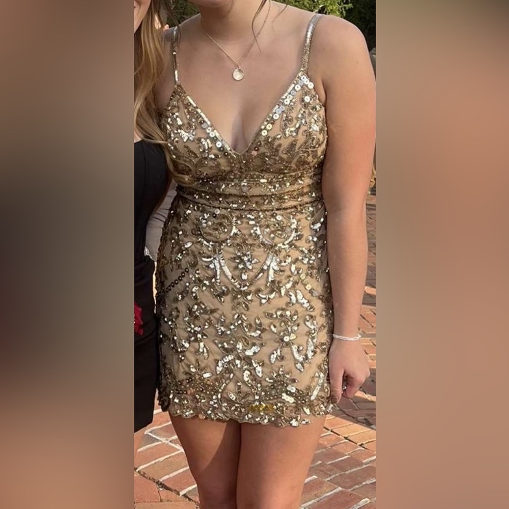 Elegant Sequin Embellished Homecoming Dress